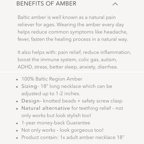 Authentic Baltic Amber Cognac Beaded Necklace 18" - Picture 14 of 16